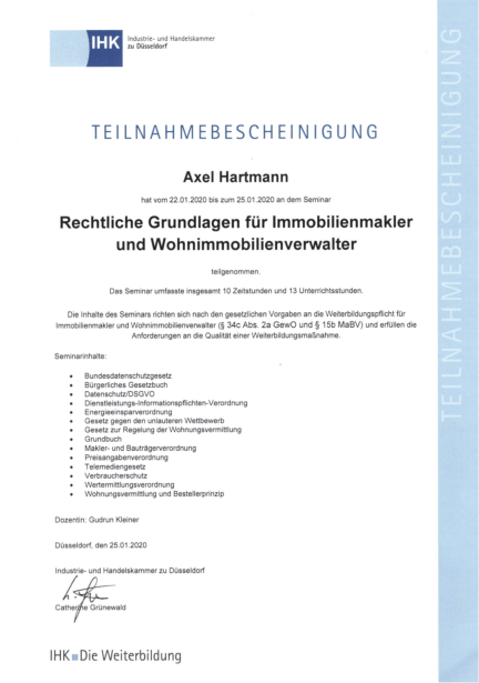 Rechtliche Grundlagen für Immobilienmakler und Wohnimmobilienverwalter